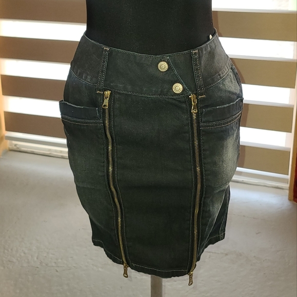 SILVIAN heach , mini denim skirt with cargo pockets size S - Picture 2 of 13